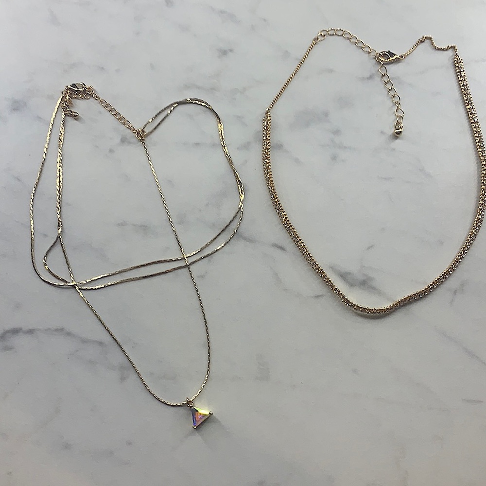 2 gold chokers ✨